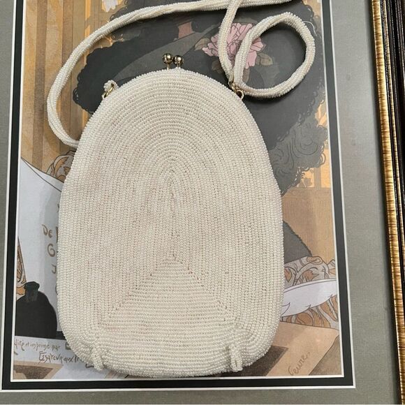 Vintage Beaded Handbag/semi Shoulder - Picture 2 of 7